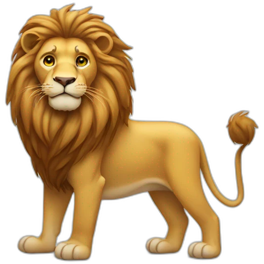 Lion standing on two feet emoji