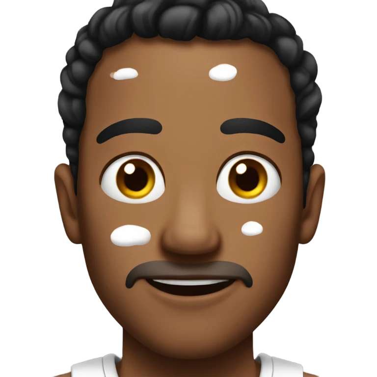 Mean guy with vitiligo  emoji