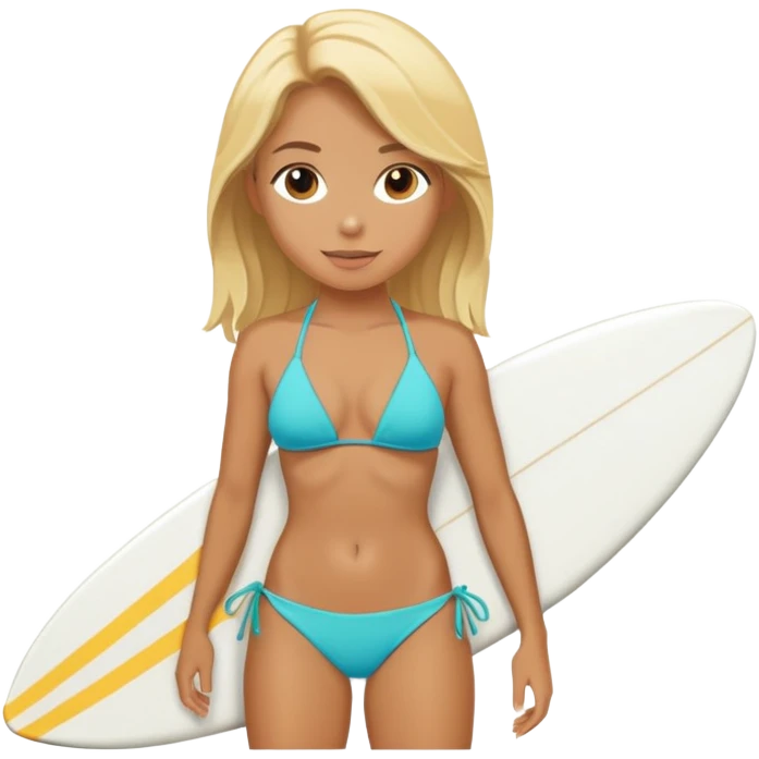 Surfer girl emoji