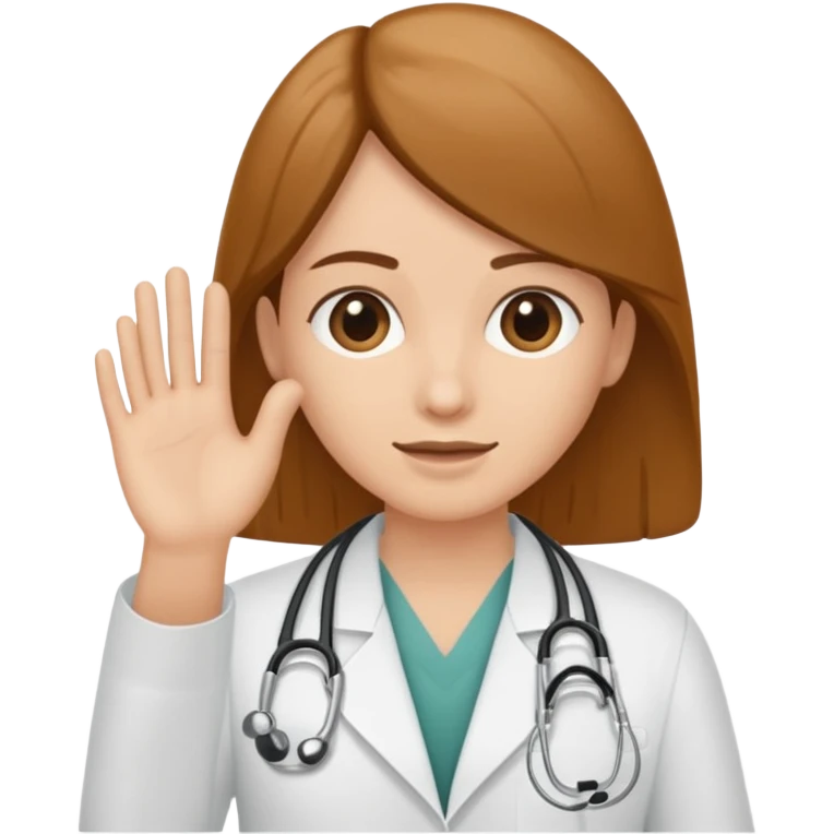 Radiografía de mano sostenida por un médico sin estetoscopio bata blanca  piel clara cabello café obscuro emoji
