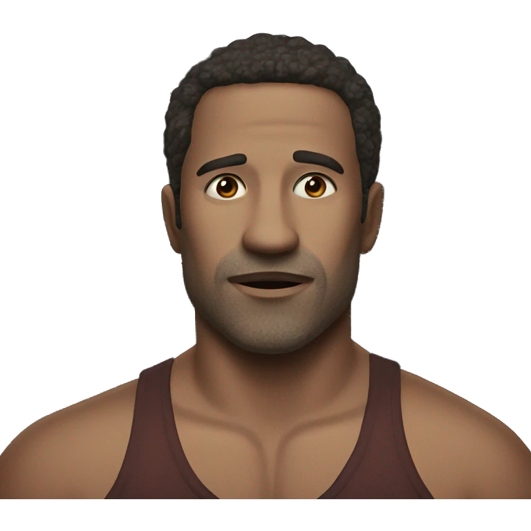 confident man staring at you emoji