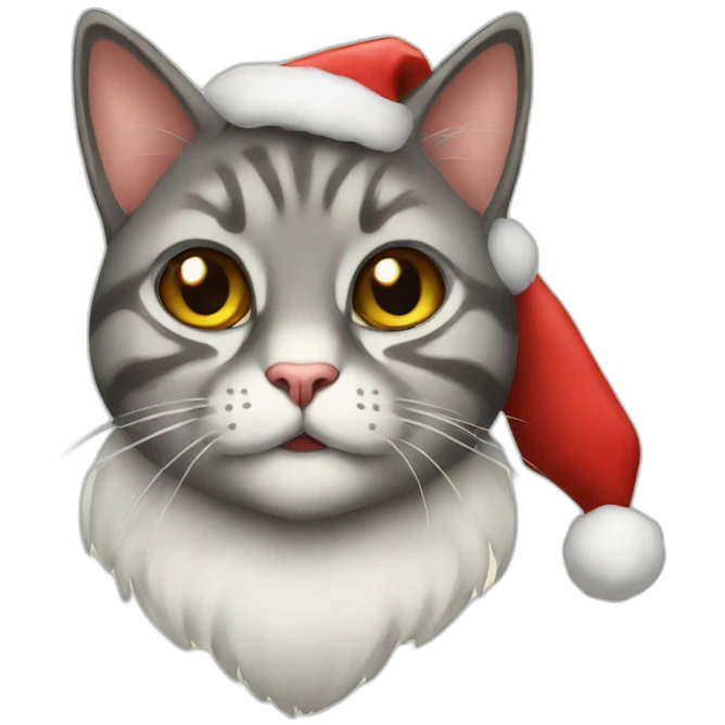 A Santa Claus cat emoji