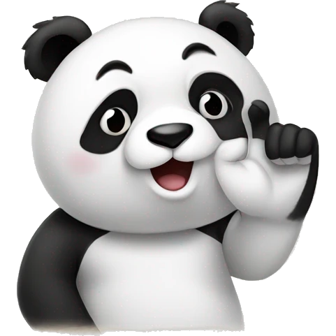 Panda with finger emoji