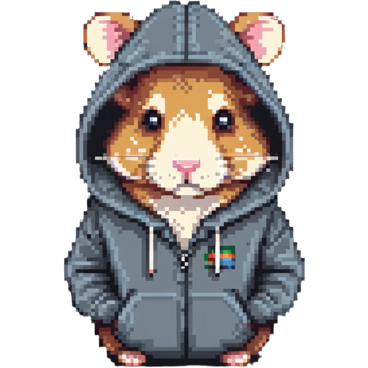 Hamster in a hoodie emoji