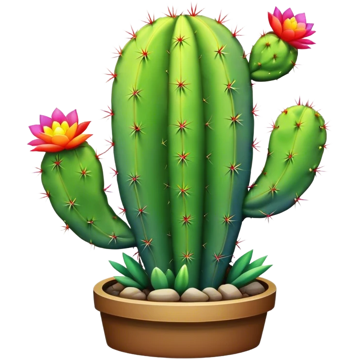 Rainbow cactus emoji