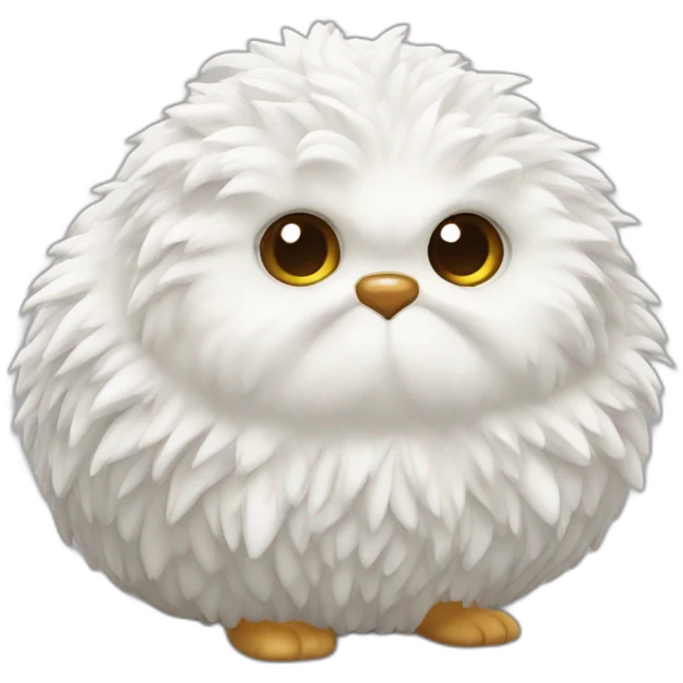 Chat blanc truffe rousse emoji