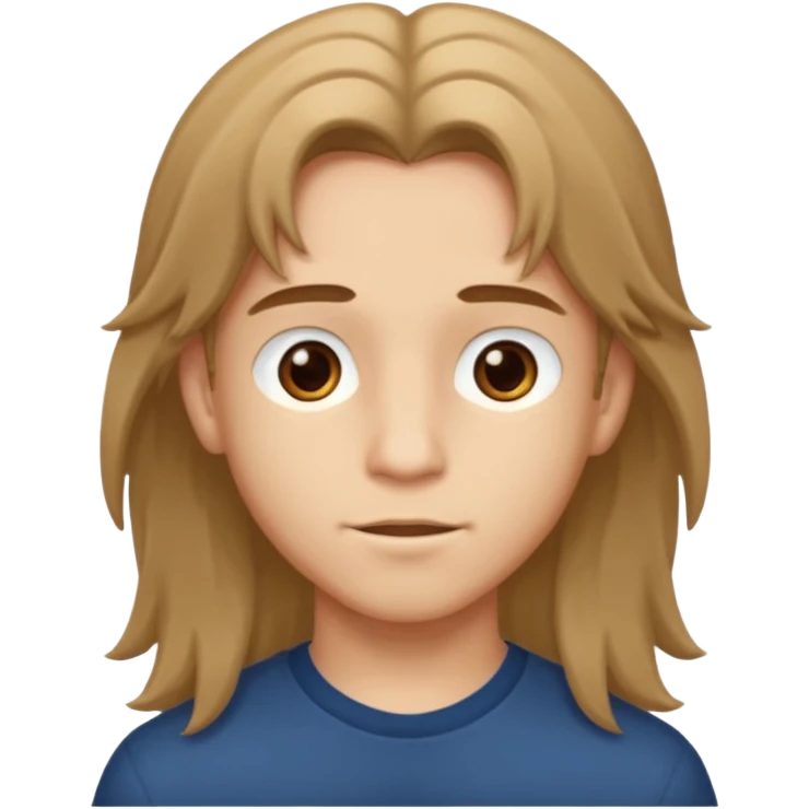 Niño con pelo largo emoji