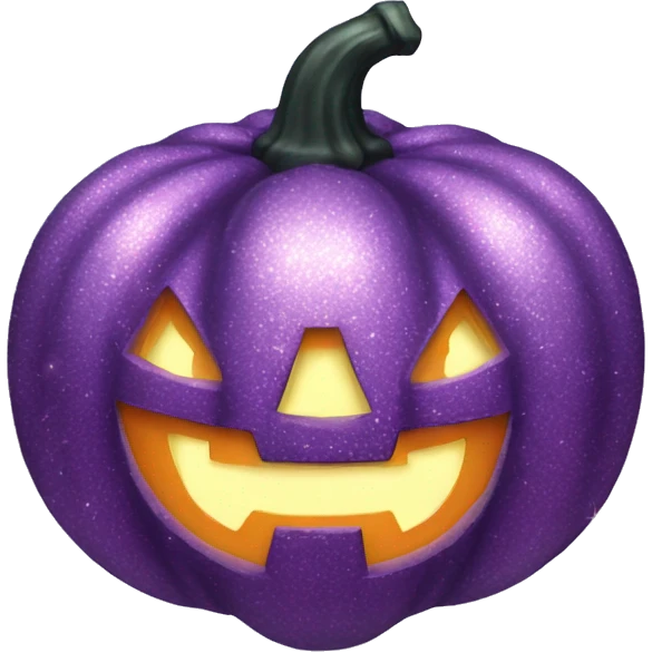 Lilac sparkle jack o lantern  emoji
