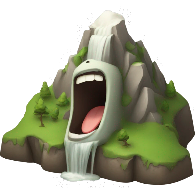 mountain laughing emoji