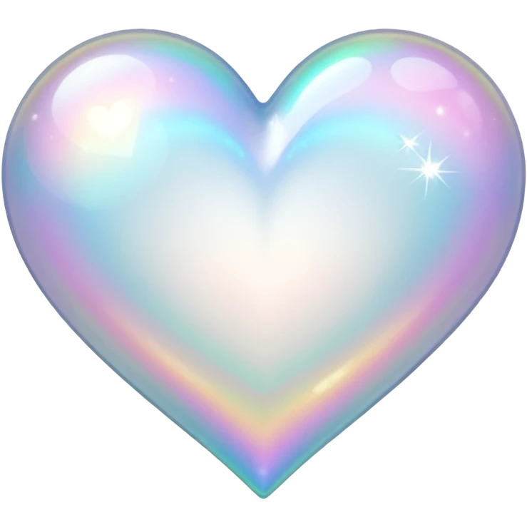 glitter white heart emoji