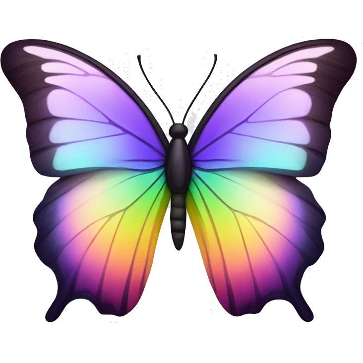 iridescent gradient hue butterfly emoji