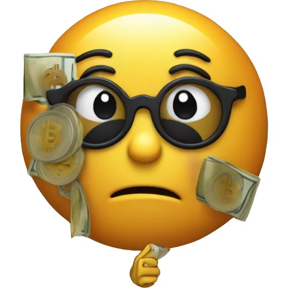 Picsou with bitcoin emoji