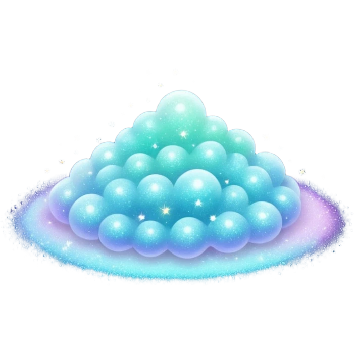 tiny glitter dust floating in the air, very small sparkles scattered everywhere, bright and shiny, like magical fine dust. Rounded, glossy, smooth, soft shadows, white background.




 emoji