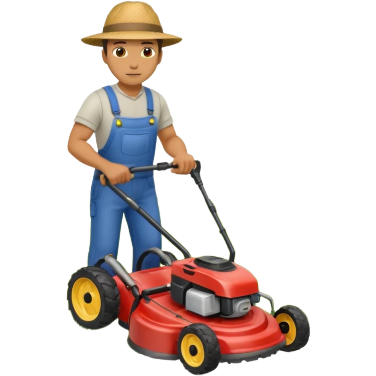 Man mowing  emoji