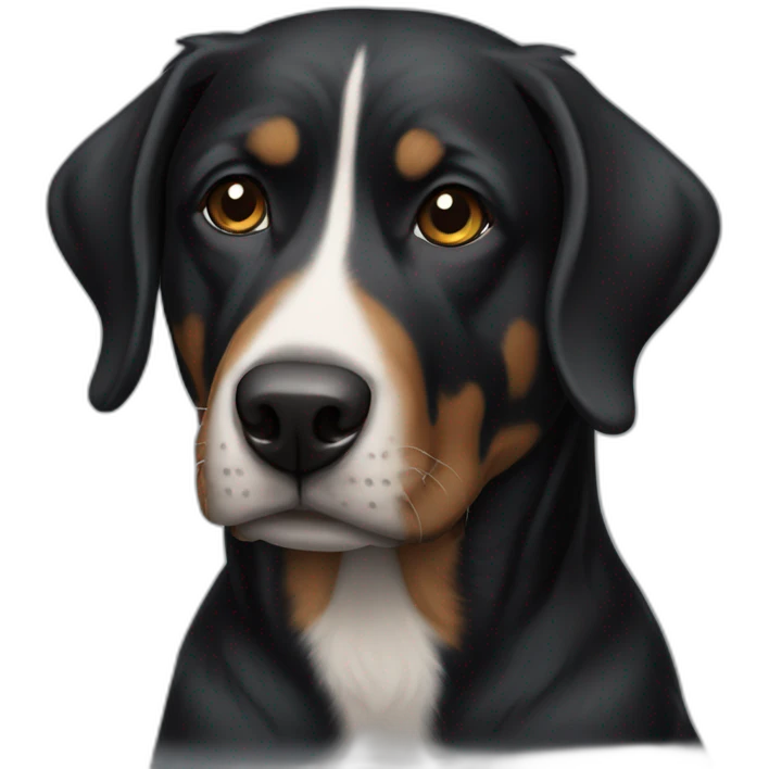Black no breed dog emoji