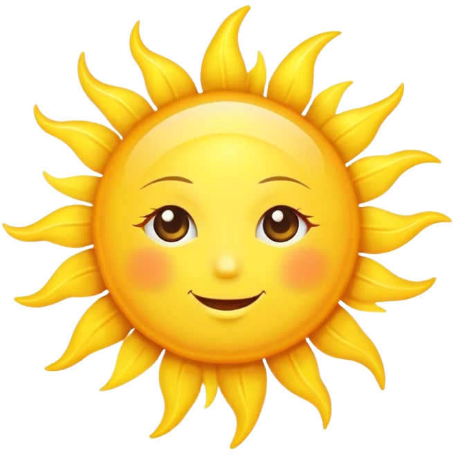 A pretty sun emoji