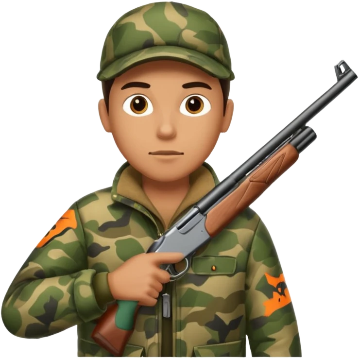 Male Hunter shooting a shotgun emoji