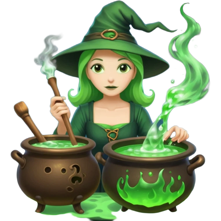 green witch cooking potion emoji