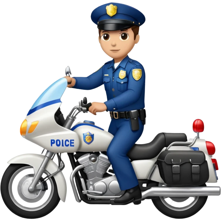 Motosikletli polis emoji