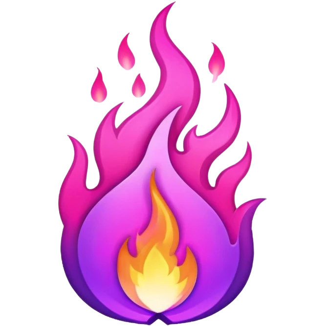 pink-purple fire emoji