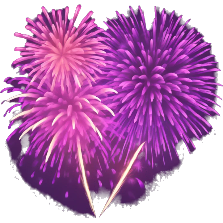 Pink and purple fireworks  emoji