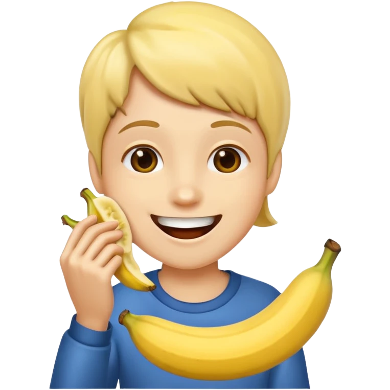 Eating a banana emoji