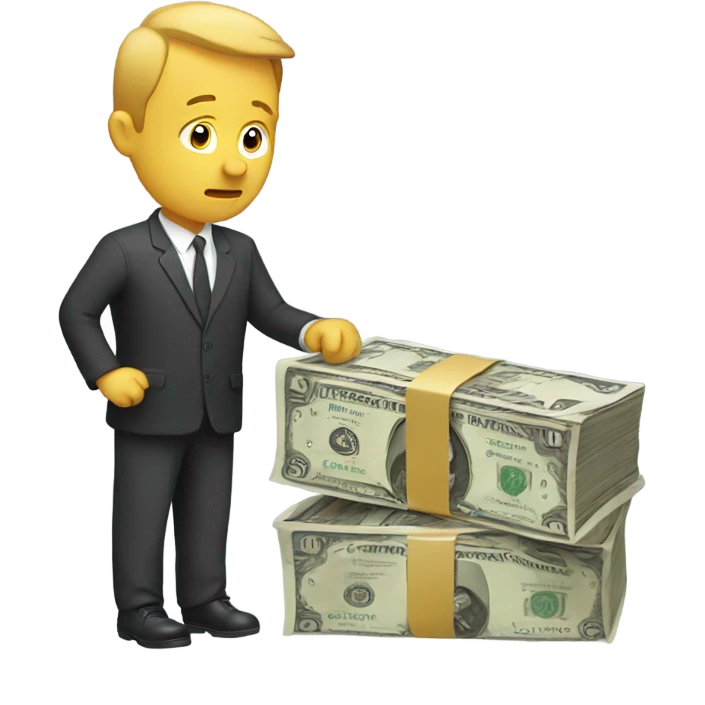 Man losing money emoji
