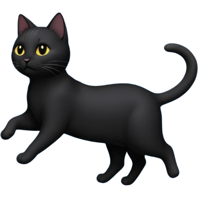 Cat fly on night emoji