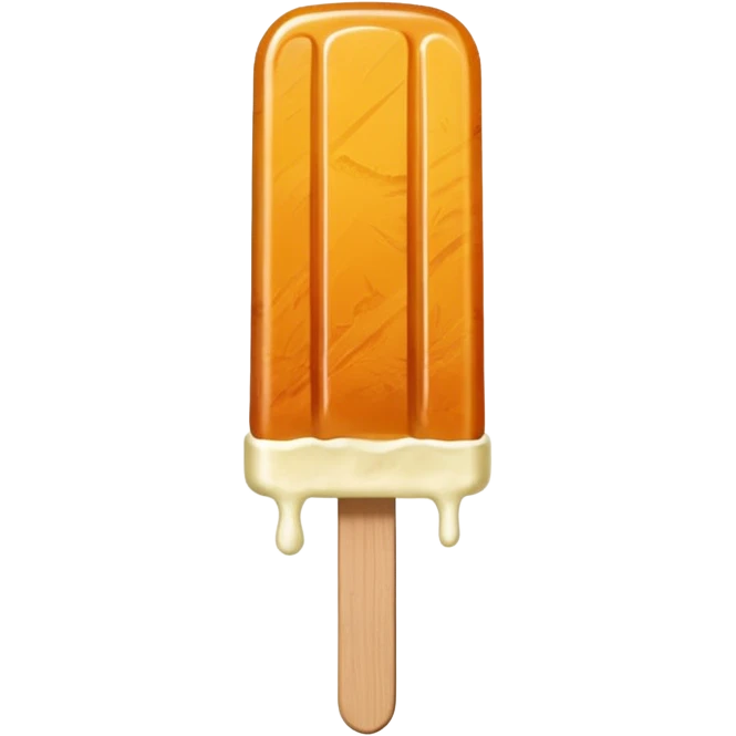 small roughly shaped maple taffy on a popsicle stick emoji