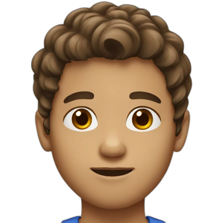 Withe Boy Brown hair emoji