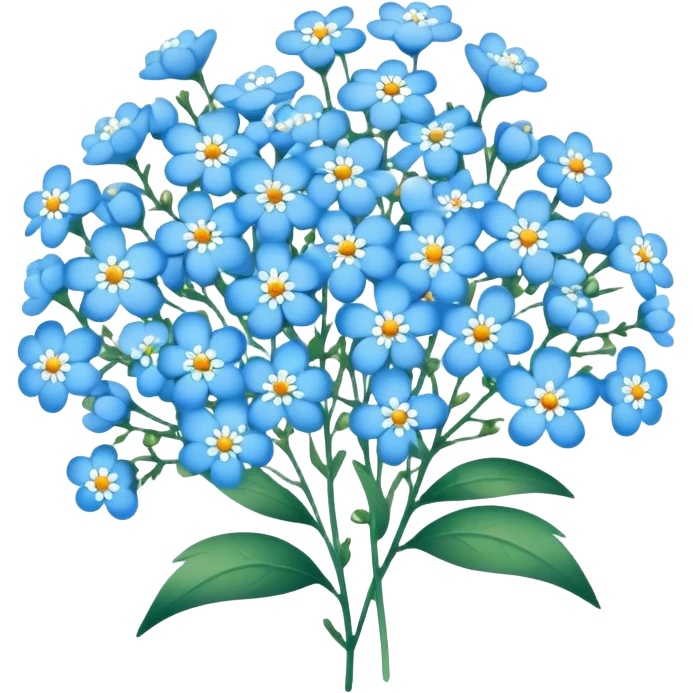Cartoon  blue baby’s breath emoji