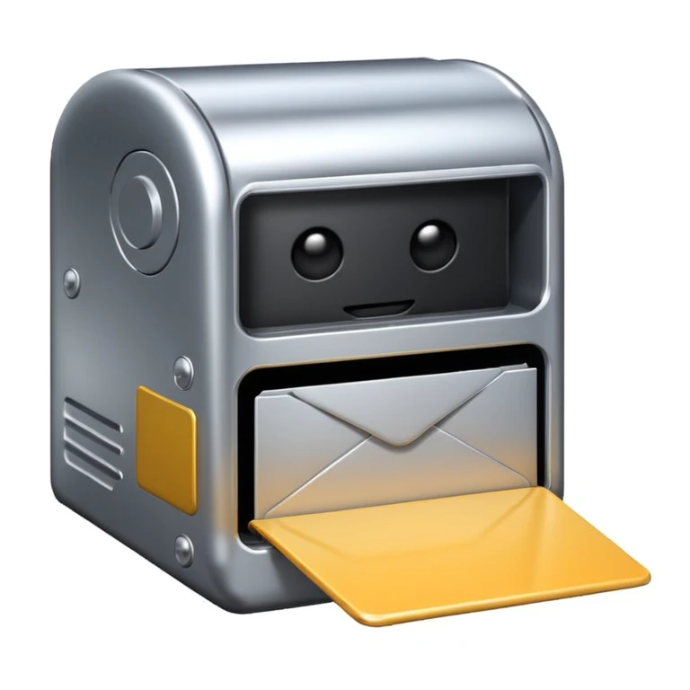 mailing bot (black background) emoji