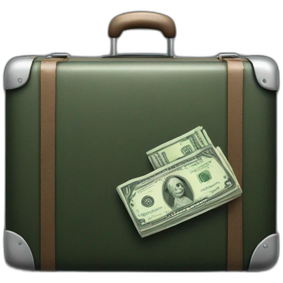 money from a black suitcase emoji