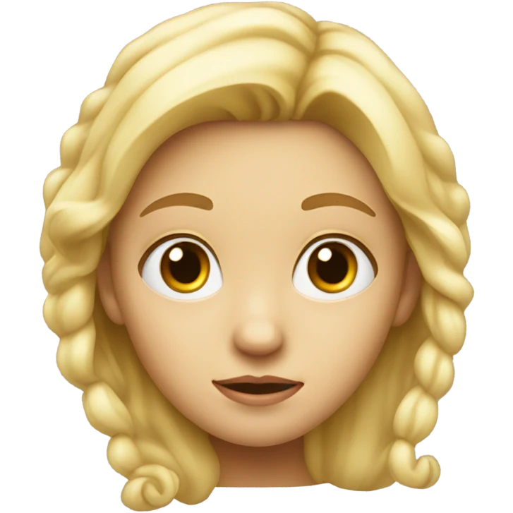 blonde girl asking emoji