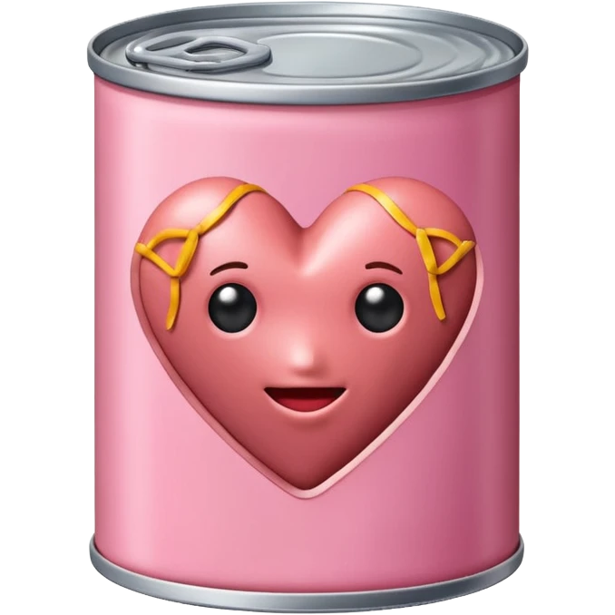Heart emoji made of spam meat emoji