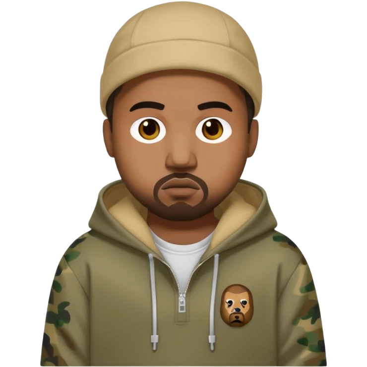 Kanye with bape emoji