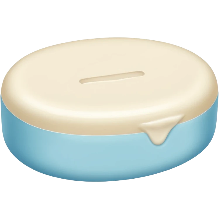 oval white soap emoji