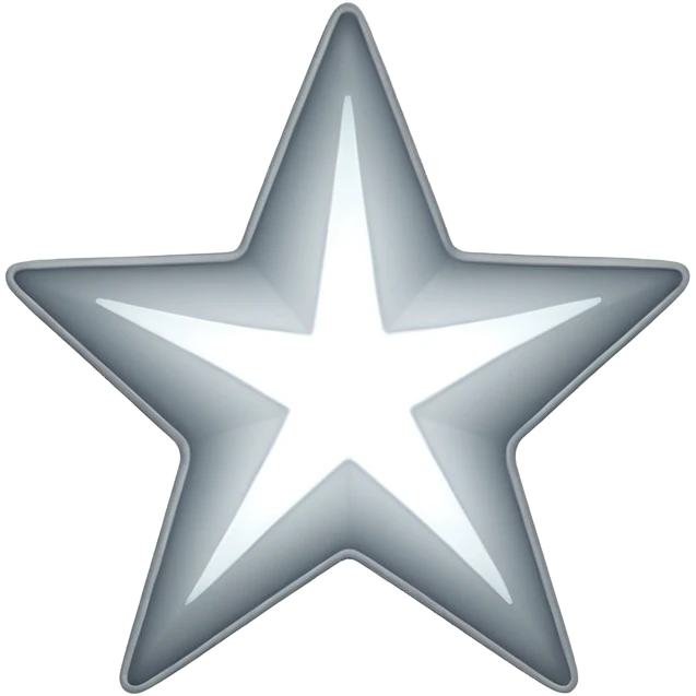 grey star, outlined emoji