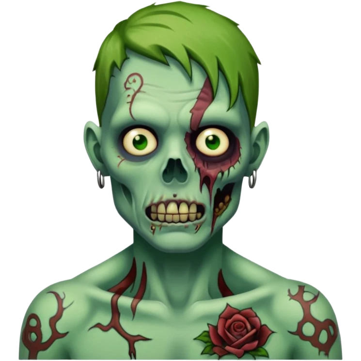 zombie with tattoos emoji