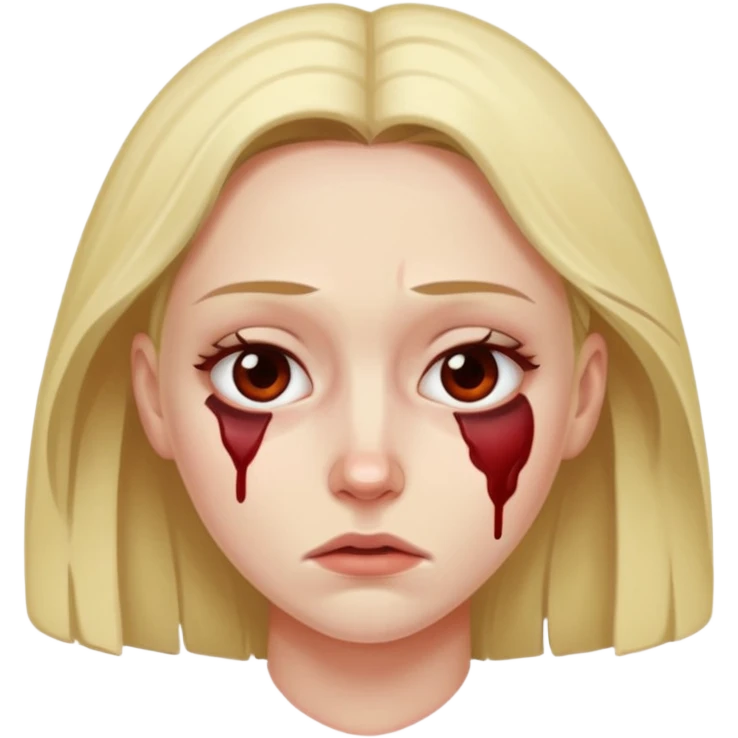 Woman with periorbital hematoma emoji