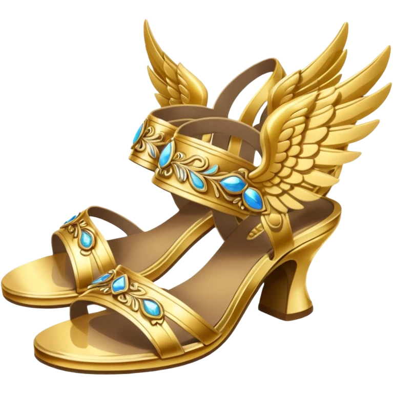  gold winged sandals emoji