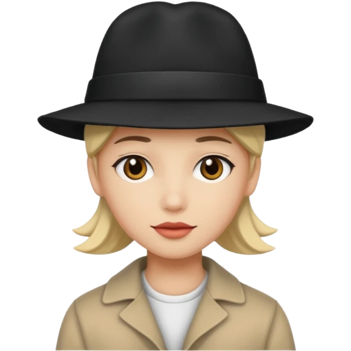black hat wearing coloring clothes emoji