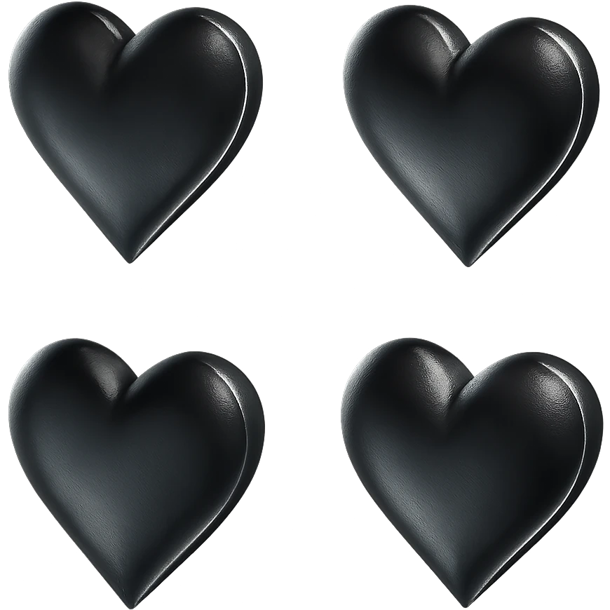 silver goth heart, gothic, dramatic, Matte Glass style, no text emoji