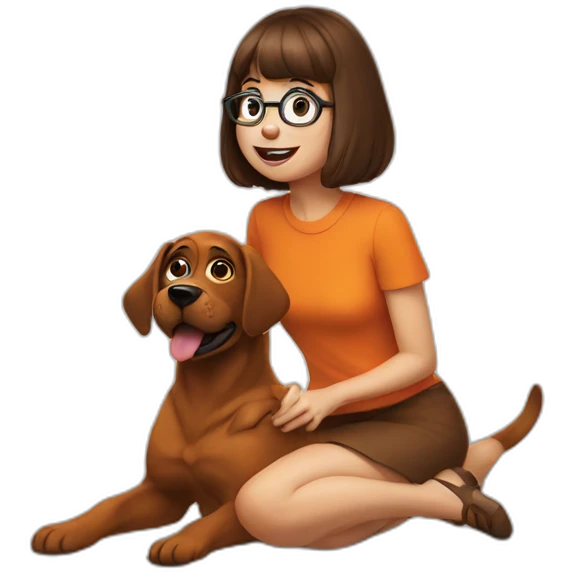 velma eating a dog emoji