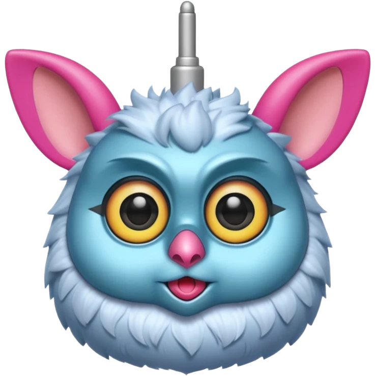 Furby connect with clear antena 1 on head and tiny beak emoji