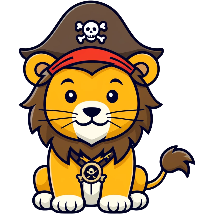 lion pirate  emoji