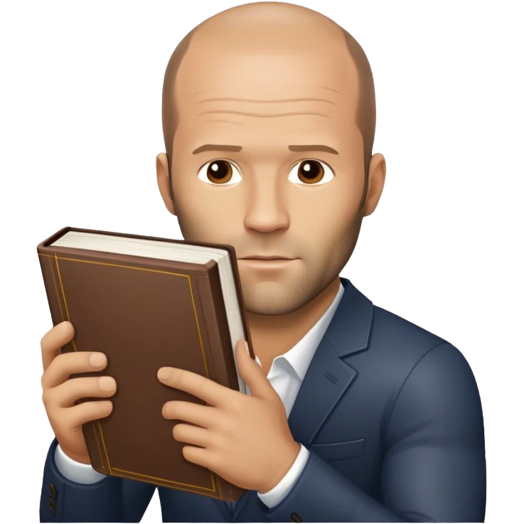 Джейсон Стетхем с книгой emoji