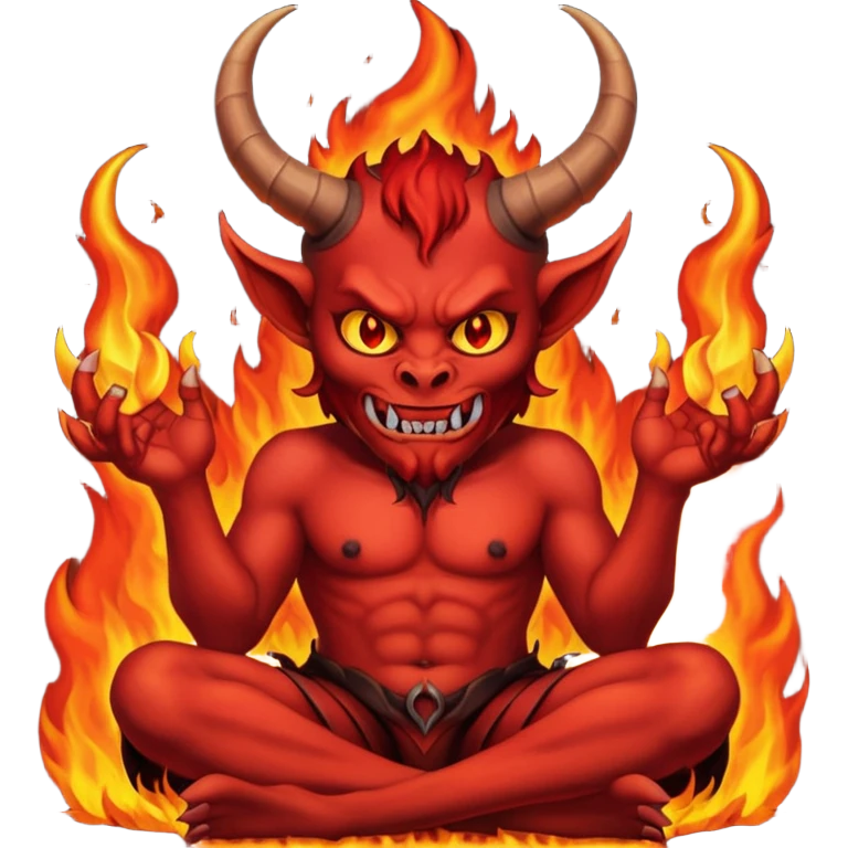 devil sit down in the infernum emoji