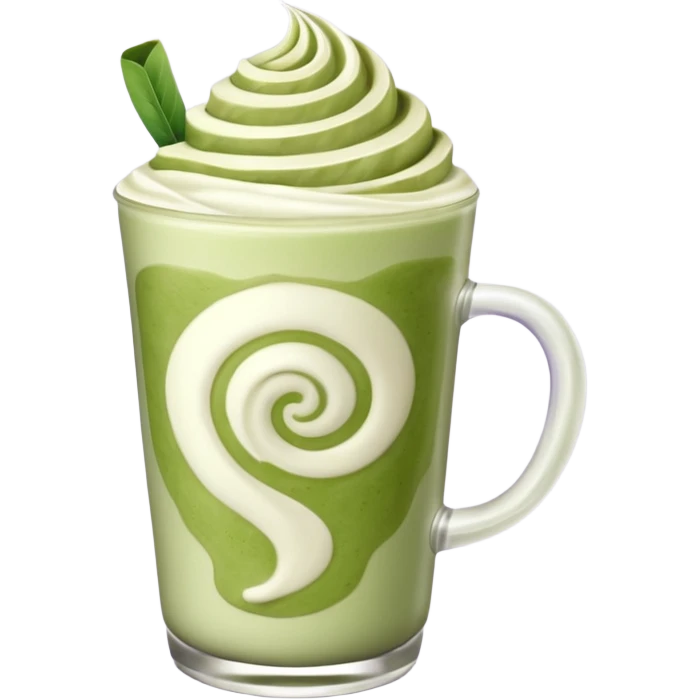 Matcha with taro an milk emoji
