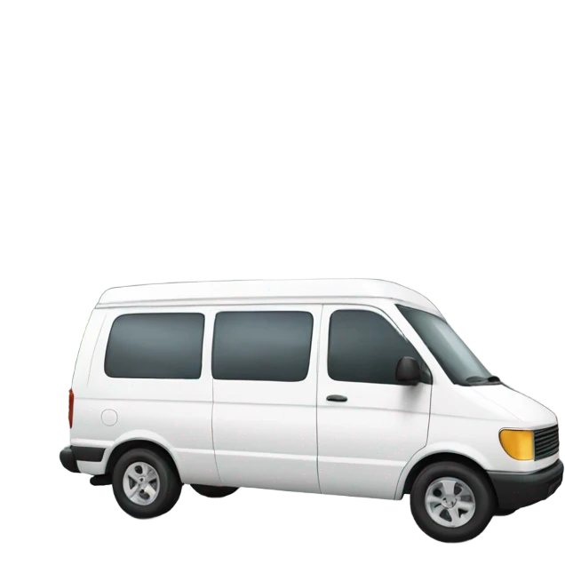 White van in the city emoji